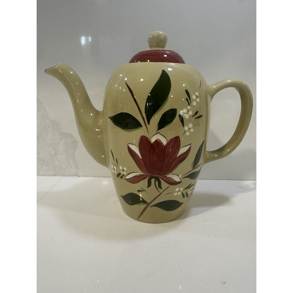 Stangl Pottery Magnolia Coffee Pot W Lid 9in Tall Vintage S8